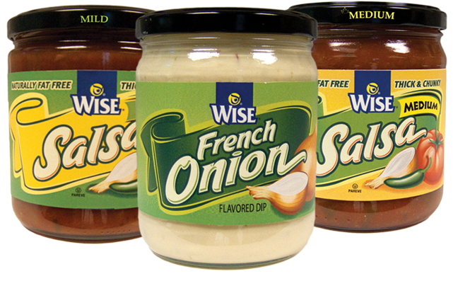 image of two salsa jars and one dip jar